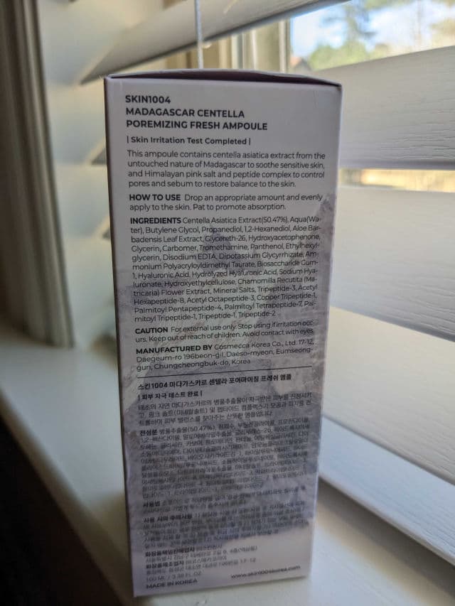 Madagascar Centella Poremizing Fresh Ampoule product review