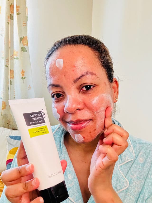 Coxir Green Tea PH Clear Foam Cleanser review photo by Lingua