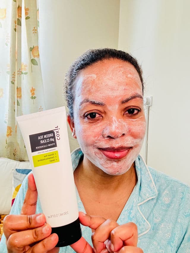 Coxir Green Tea PH Clear Foam Cleanser review photo by Lingua