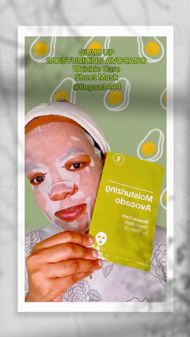 Glam Up Moisturizing Avocado Sheet Mask review photo by Lingua