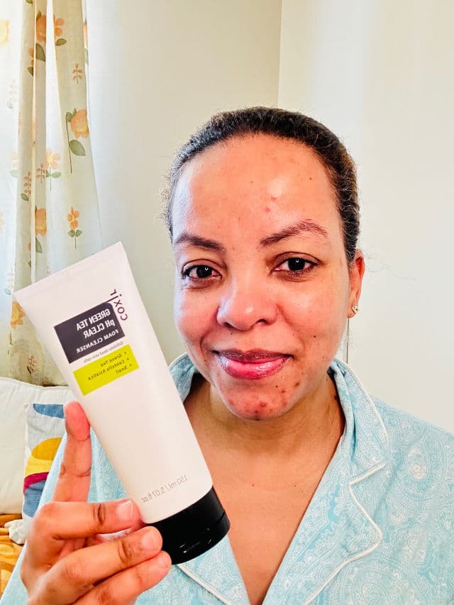 Coxir Green Tea PH Clear Foam Cleanser review photo by Lingua