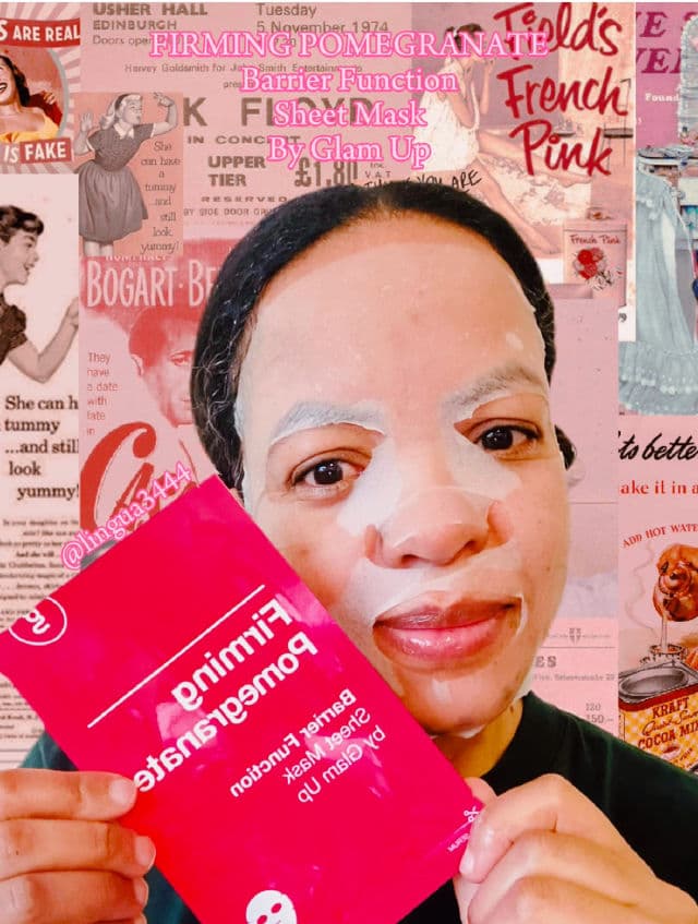 Glam Up Firming Pomegranate Sheet Mask review photo by Lingua