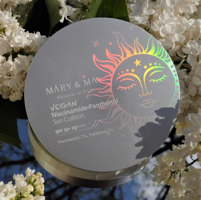 Mary&May Vegan Niacinamide Panthenol Sun Cushion SPF50+ PA++++ review photo by Celestinehathor