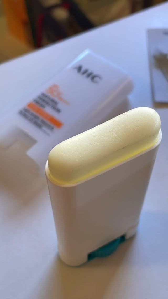 AHC Natural Perfection Fresh Sun Stick SPF50+ PA++++ review photo by skincarewithbrigite