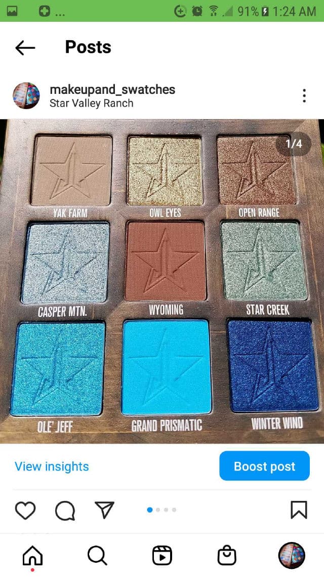 Jeffree Star Cosmetics Star Ranch Mini Palette review photo by Maluna