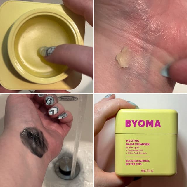 BYOMA Melting Balm Cleanser review photo by MeaningInMakeup