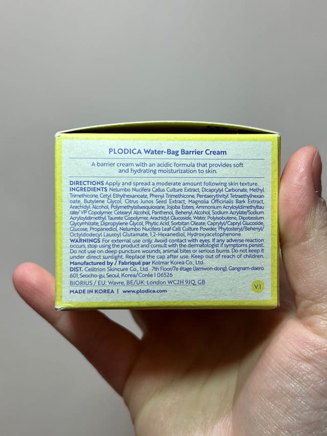 Plodica Water-Bag Barrier Cream review photo by MeaningInMakeup