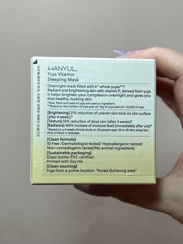 Yuja Vitamin Sleeping Mask product review