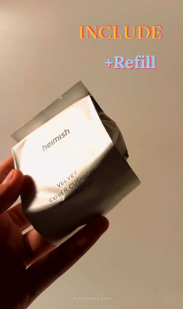 Heimish Velvet Cover Cushion SPF50+ PA++++ review photo by Letskinbeaute