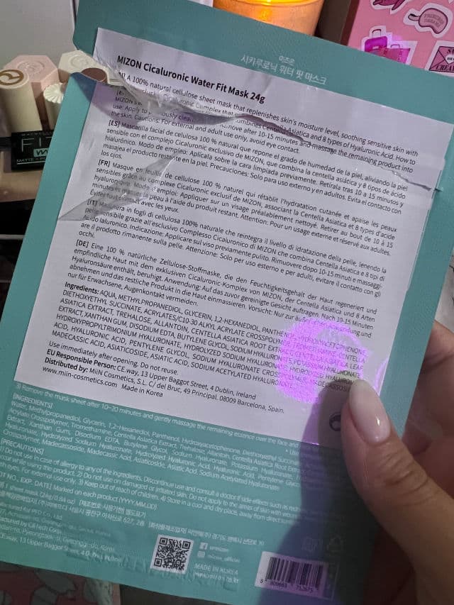 Mizon Cicaluronic Water Fit Mask  review photo by lovelyprettytips