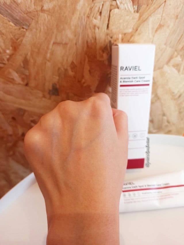 RAVIEL Acerola Dark Spot & Blemish Care Cream review photo by prisskindiaries