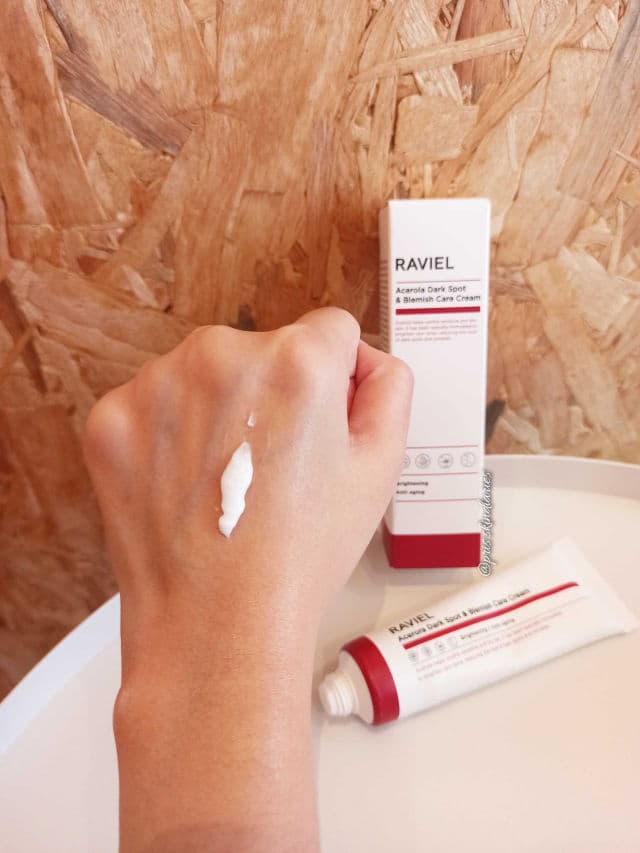 RAVIEL Acerola Dark Spot & Blemish Care Cream review photo by prisskindiaries