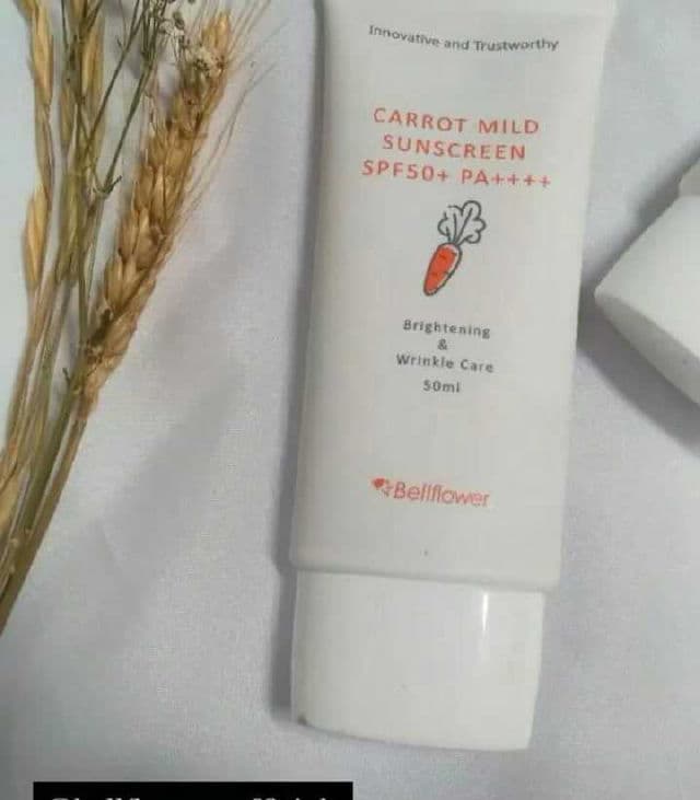 Bellflower Carrot Mild Sunscreen SPF50+/PA++++ review photo by AisyahraniGinting