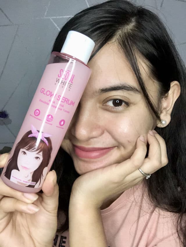 Seoul White Korea Glow Serum AHA BHA Double Essence Toner review photo by Sophiaeiou