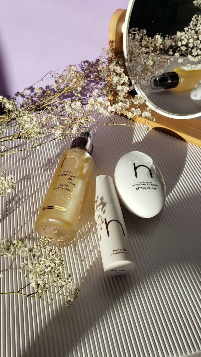 Hamel Vegan Relief Water Essence Sun Cream SPF50+ PA++++ review photo by jennysilkyskin