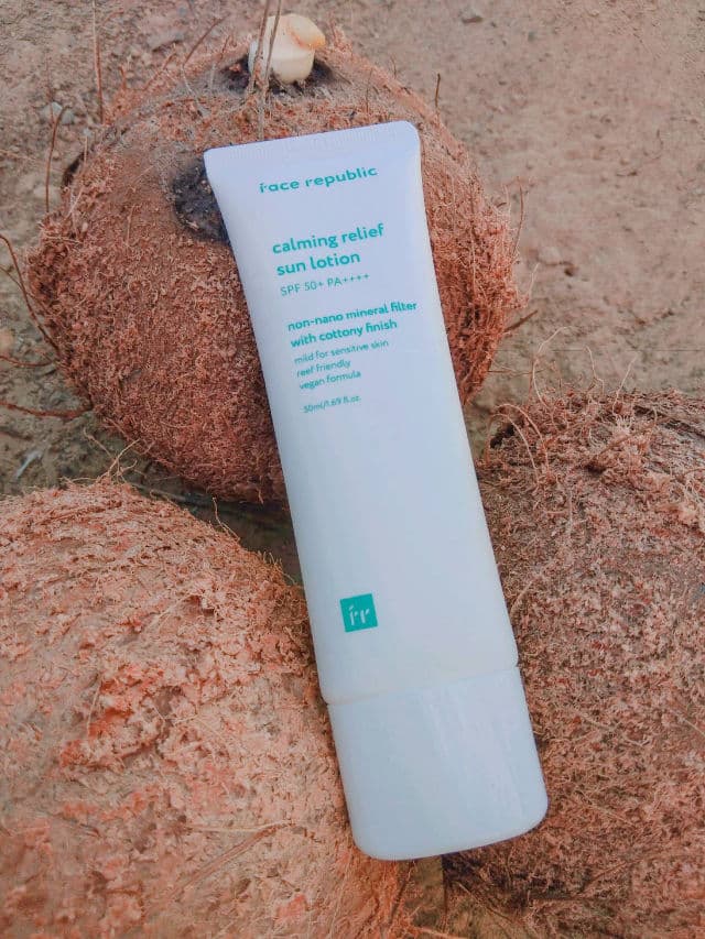 Face Republic Calming Relief Sun Lotion SPF50+ PA++++ review photo by anjieeenomoto
