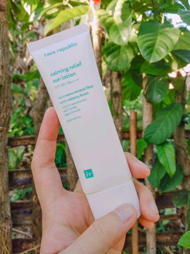 Face Republic Calming Relief Sun Lotion SPF50+ PA++++ review photo by anjieeenomoto