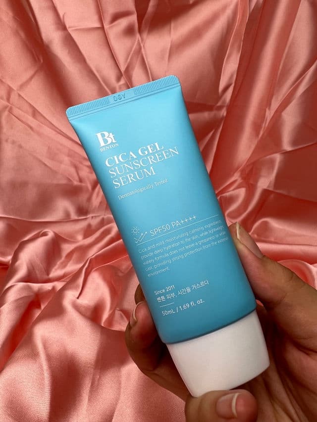 BENTON Cica Gel Sunscreen SPF50+ PA++++  review photo by Yesimglowy