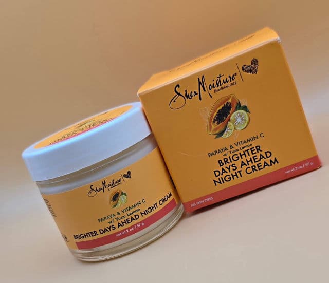 SheaMoisture Papaya & Vitamin C Brighter Days Ahead Night Cream review photo by influencer716mama