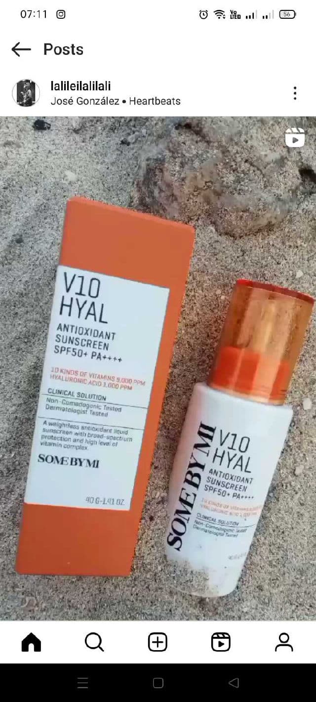 Some By Mi V10 Hyal Antioxidant Sunscreen SPF50+ PA++++ review photo by lalileilalilali