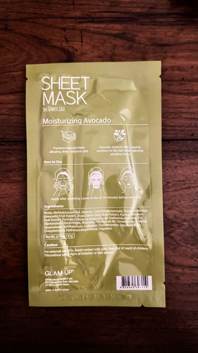 Glam Up Moisturizing Avocado Sheet Mask review photo by CynthReviews