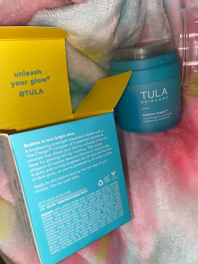 TULA Skincare Bedtime Bright Vita-Charge Overnight Brightening Treatment review photo by beyoubeautifull