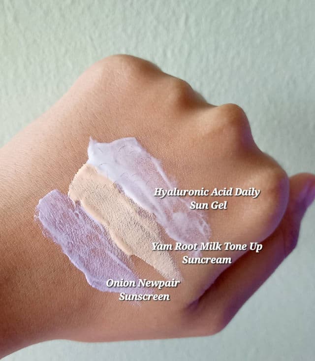 ISNTREE Yam Root Milk Tone Up Sun Cream SPF50+ PA++++ review photo by nrsollehan