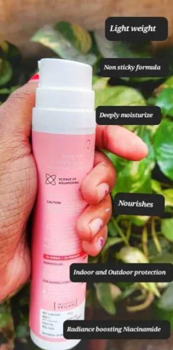 Aqualogica Radiance+ Dewy Sunscreen SPF 50+ PA+++ review photo by skincareblogg1