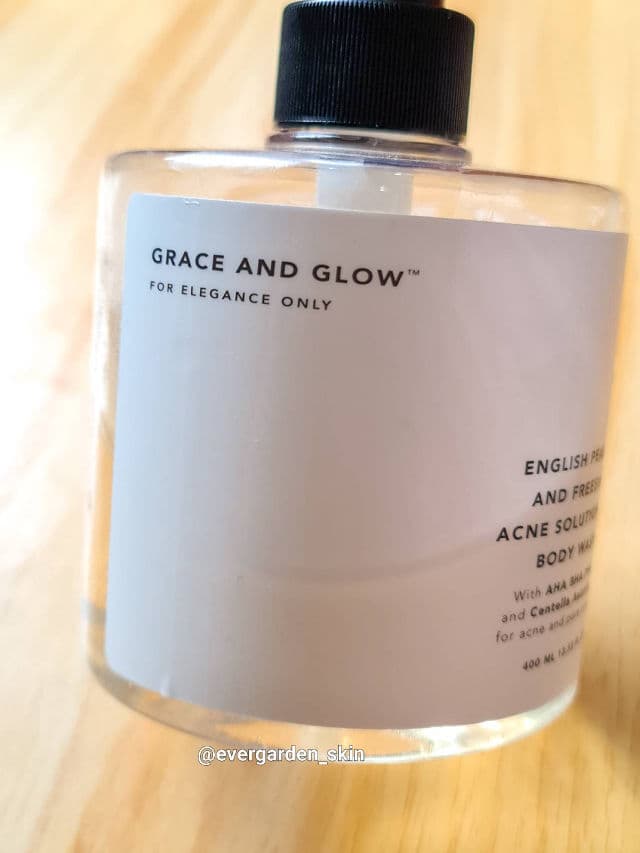 Grace and Glow English Pear and Freesia Acne Solution Body Wash review photo by Evergarden