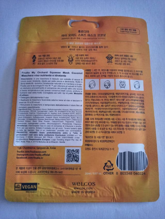 My Orchard Squeeze Mask Coconut product review