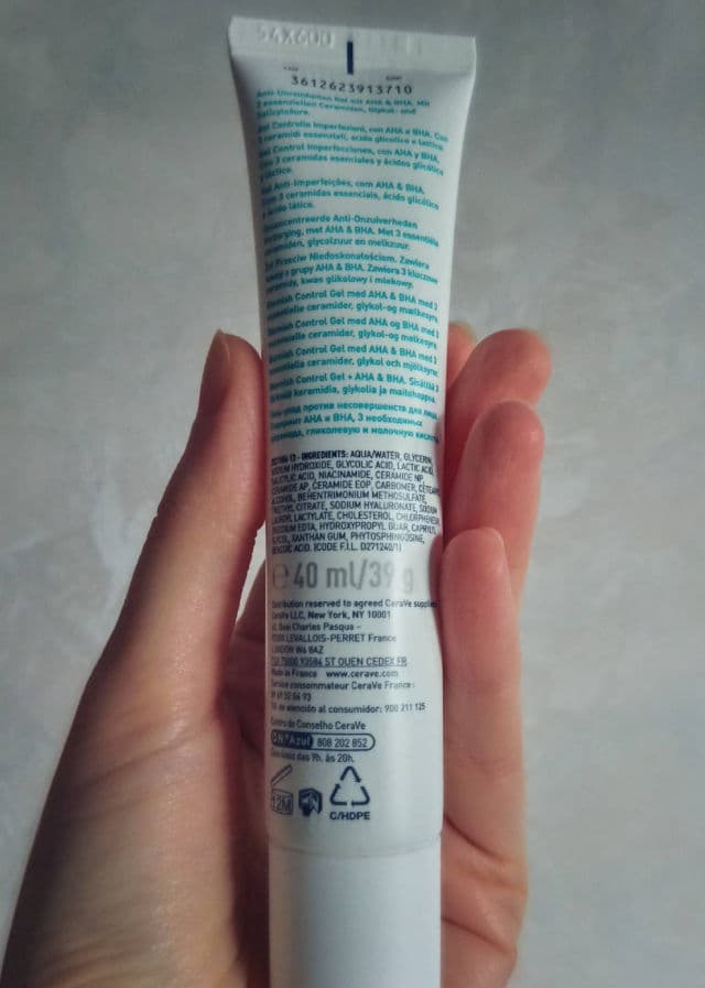 CeraVe Acne Control Gel - AHA & BHA Treatment  review photo by PickyMickys