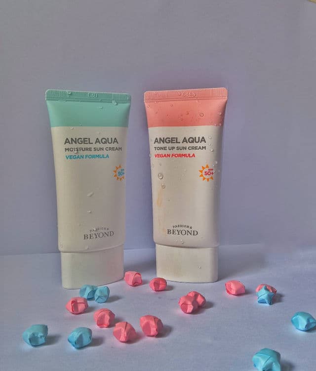 Beyond Angel Aqua Tone Up Sun Cream SPF50+ PA++++ review photo by nrzlkha