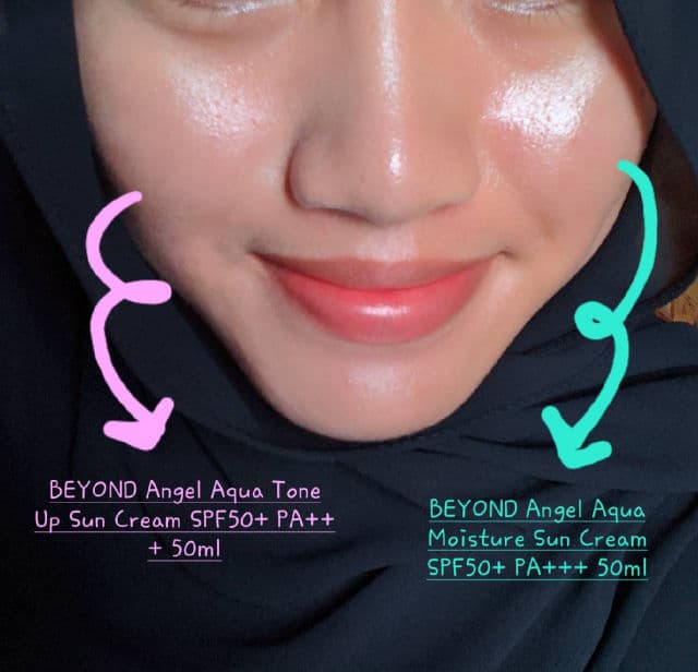 Beyond Angel Aqua Tone Up Sun Cream SPF50+ PA++++ review photo by nrzlkha