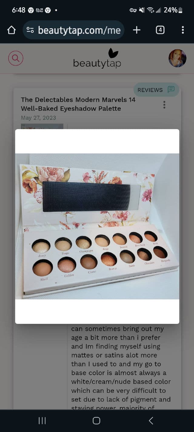 Laura Geller Delectables Romance in Rose Baked Eyeshadow Palette review photo by DaniLee