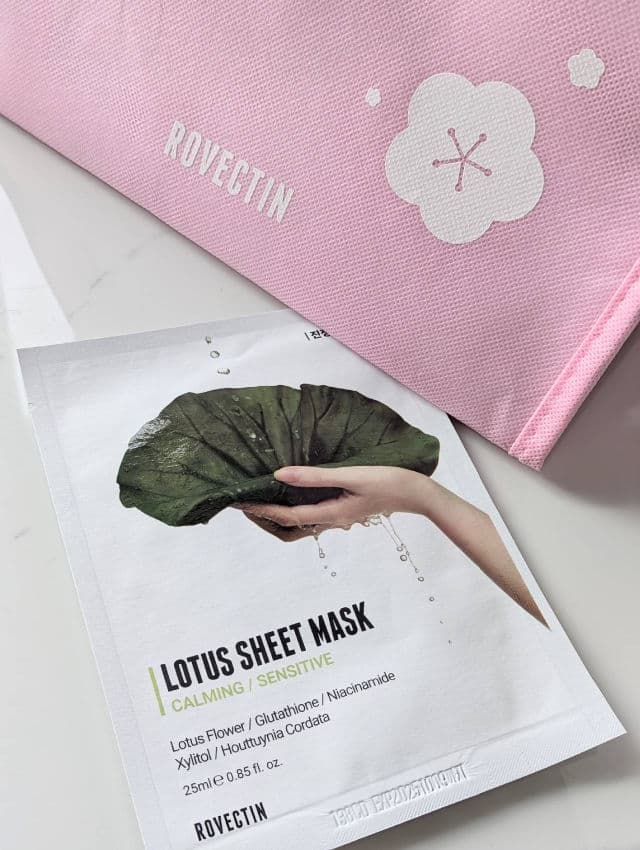 Rovectin Lotus Calming Sheet Mask review photo by cozycritique