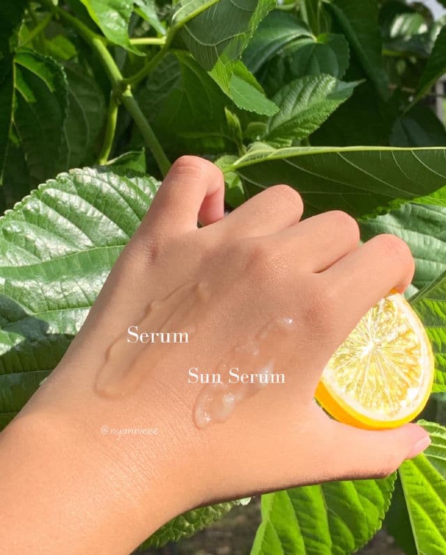 GOODAL Green Tangerine Vita C Dark Spot Care Sun Serum SPF 50+ PA++++  review photo by nyannieee