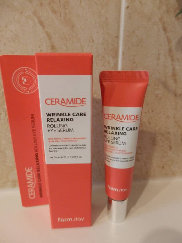 Farmstay Ceramide Wrinkle Care Relaxing Rolling Eye Serum review photo by DesC