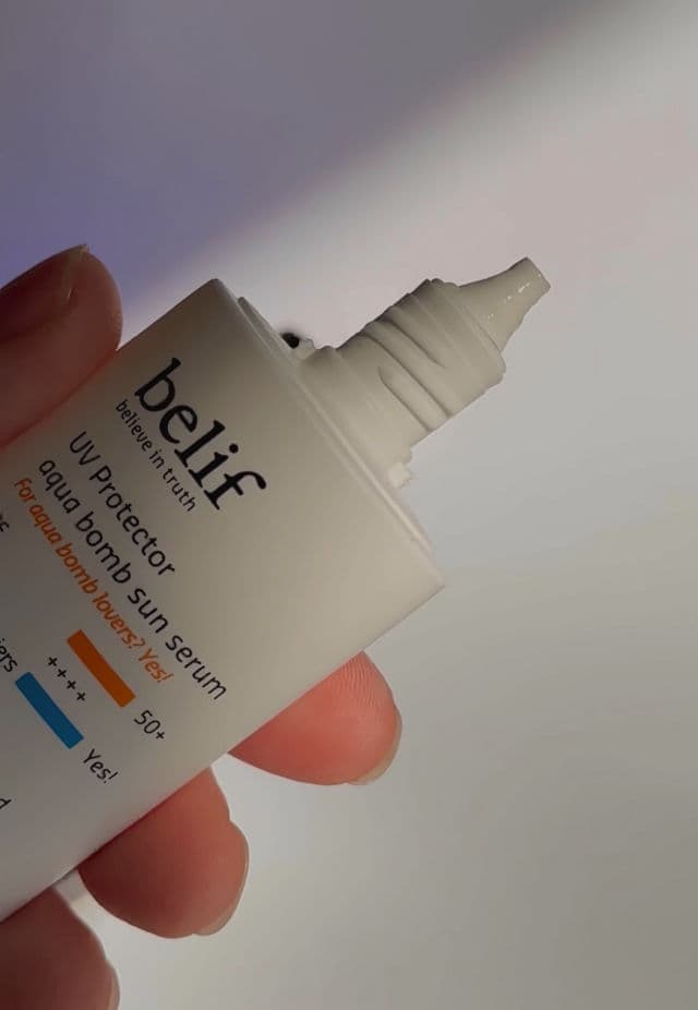belif UV Protector Aqua Bomb Sun Serum SPF50+ PA++++ review photo by beautyinstaaddict