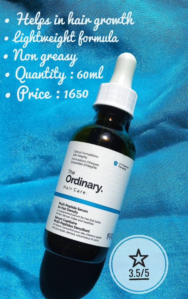 The Ordinary Multi-Peptide Serum for Hair Density review photo by Tanishka