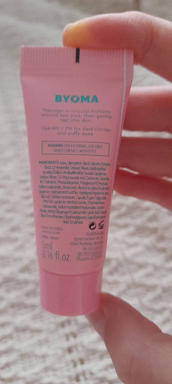 BYOMA De-Puff + Brighten Eye Gel review photo by ToffeeNugget
