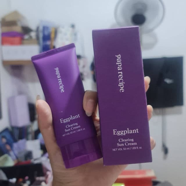 PAPA RECIPE Eggplant Sun Cream SPF50+ PA++++ review photo by narynnx