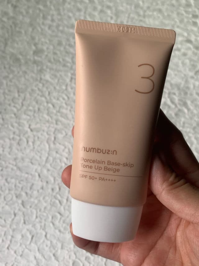 numbuzin No.3 Porcelain Base-Skip Tone Up Beige SPF50+ PA++++ review photo by honeylet