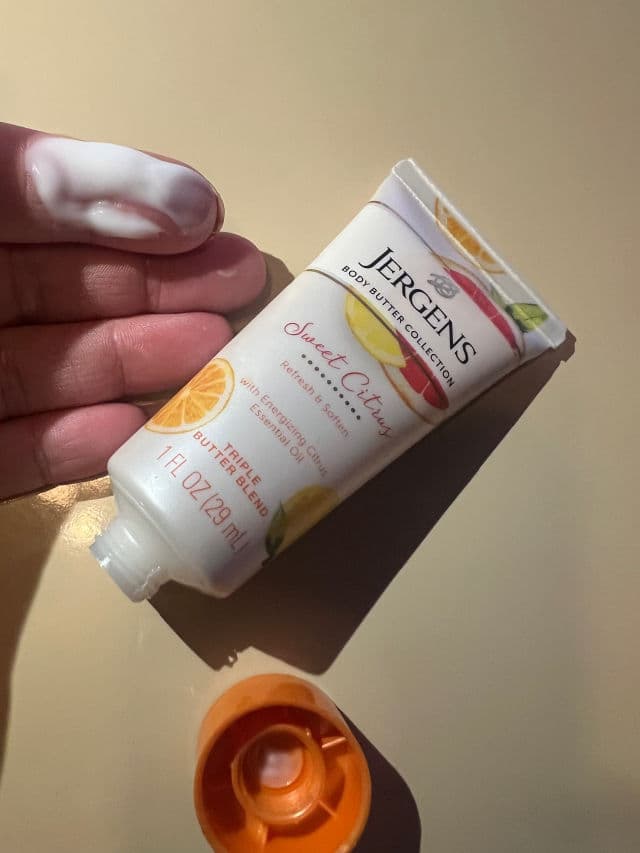 Jergens Sweet Citrus Triple Butter Blend for Hands & Body  review photo by lynnc355