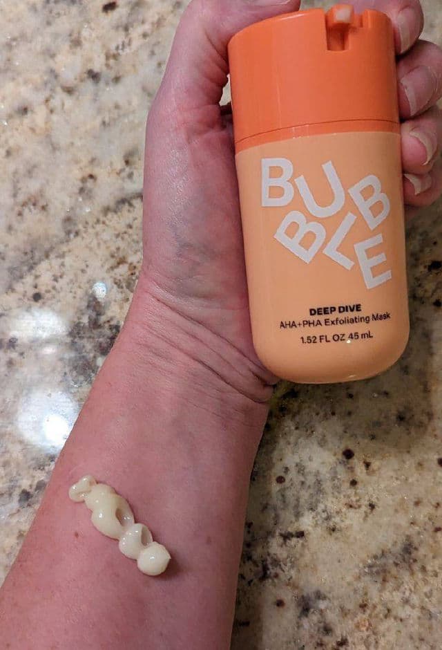 Bubble Deep Dive AHA + PHA Exfoliating Mask review photo by Nancee