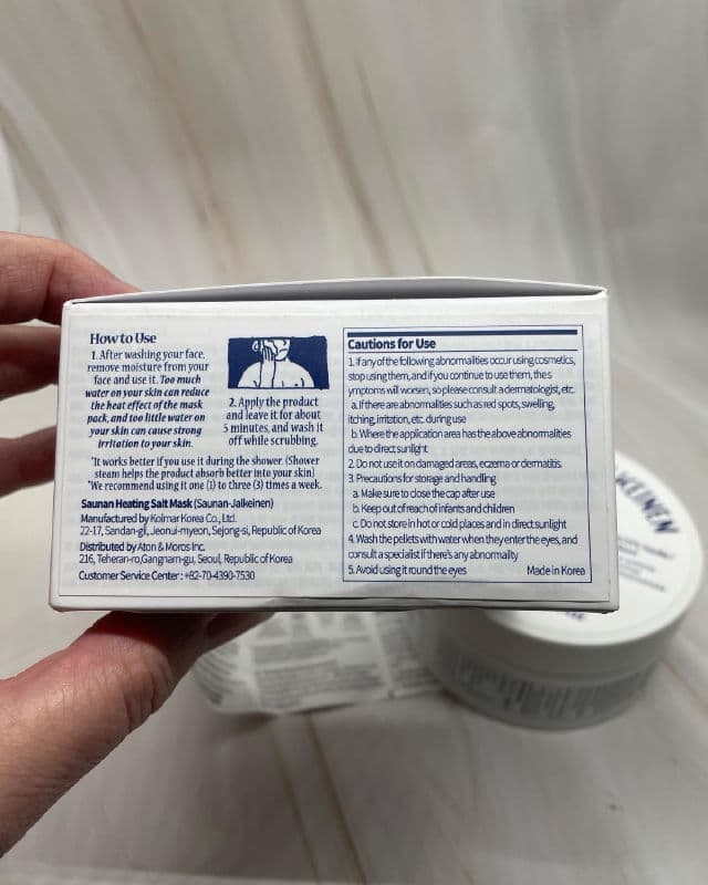 Torhop Saunan Heating Salt Facial Mask  review photo by Sharonspendstoomuch