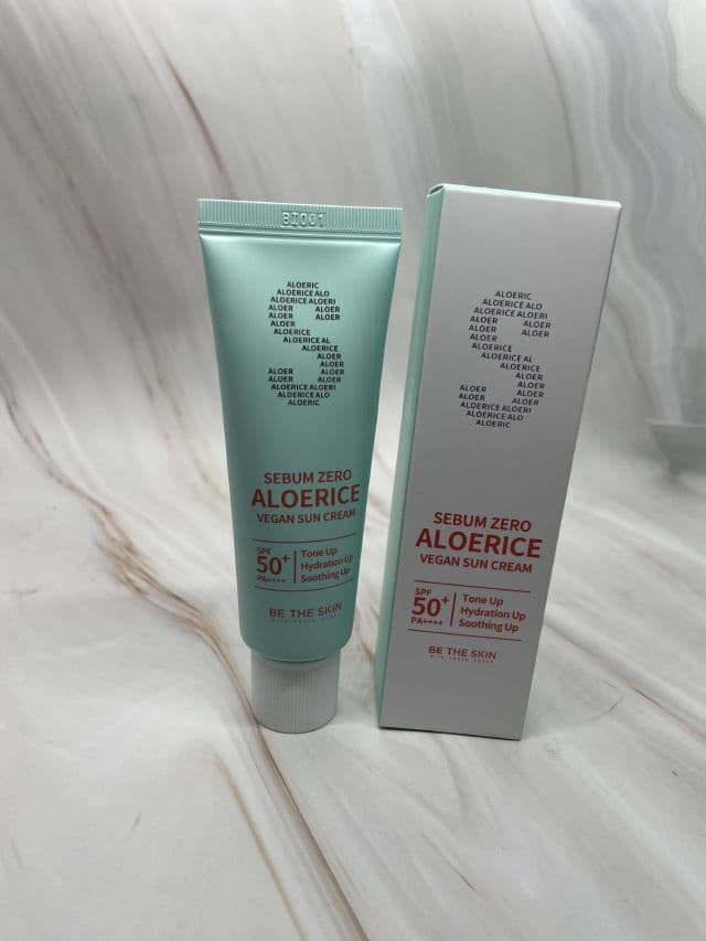 Sebum Zero Aloerice Vegan Sun Cream SPF 50+ PA++++ product review
