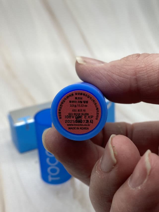 Tocobo Powder Cream Lip Balm 031 Rose Burn  review photo by Sharonspendstoomuch