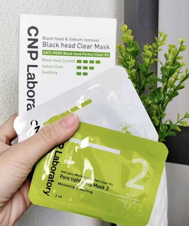 CNP Laboratory Anti-Pore Blackhead Clear Kit - Mask 1: Black Head Clear Mask review photo by kaoriskincarejournal