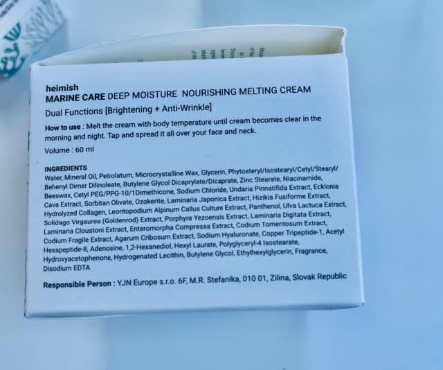 Marine Care Deep Moisture Nourishing Melting Cream product review
