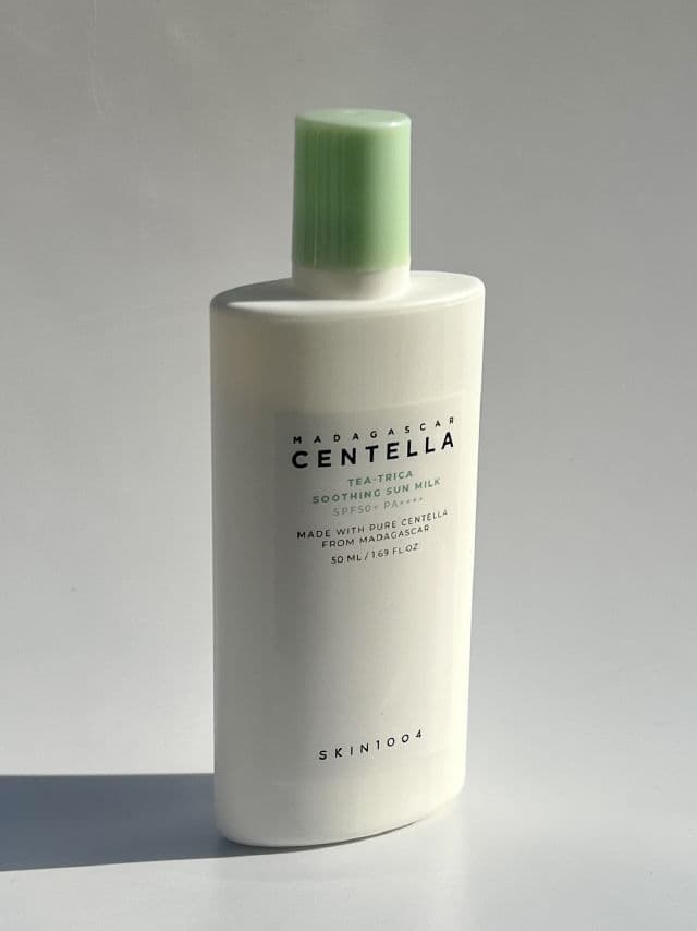 SKIN1004 Madagascar Centella Tea-Trica Soothing Sun Milk SPF50+ PA++++ review photo by CarewithCarey